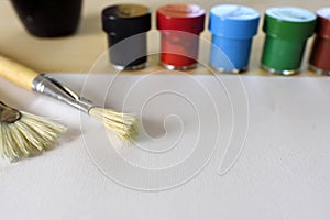 Group of artist brushes