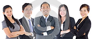 Group of Asian business people