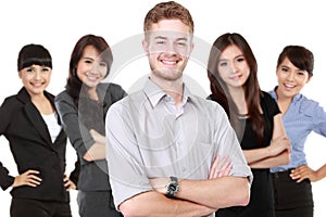 Group of asian young businessperson