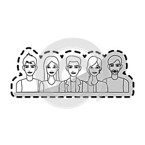 group of atractive men and women icon image