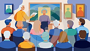 A group of Baby Boomer art lovers attend a lecture series on the history of art collecting gaining valuable insights and photo