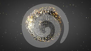 Group of balls float 3D render illustration