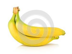 Group of bananas on white background