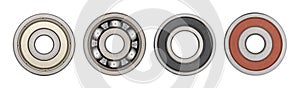 Group bearings and rollers automobile components for the engine