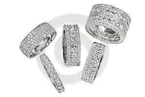 Group of beautiful diamond engagement rings jewelry