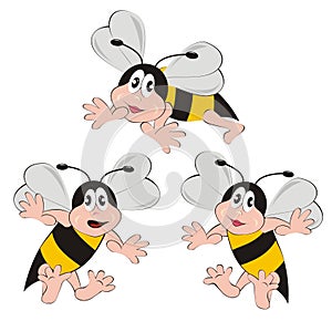 group of bees, vector illustration