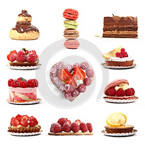 Group of Berry and Chocolate Desserts photo