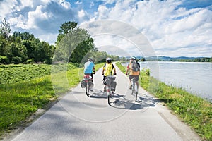 Group of bicyclists