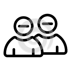 Group blacklist icon, outline style