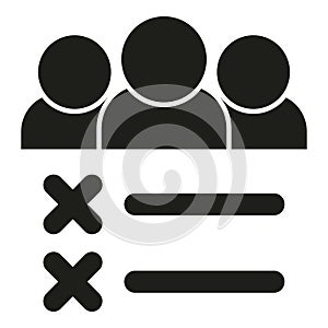 Group blacklist icon simple vector. Business user
