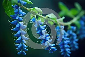 a group of blooming jade vine flowers with a blurred background