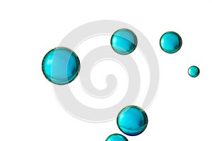 Group of blue bubbles