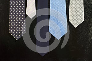 Group of blue necktie