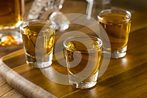 Group of Bourbon Whiskey Shots