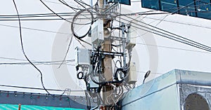 Group box Communication Installed on galvanized roof tower telephone pole wireless technology