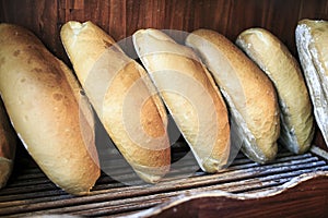 Group of bread in a backery photo