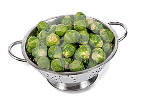 Group of Brussel sprouts isolated on white background