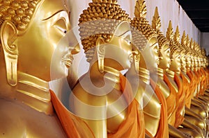Group of buddha statue,thailand