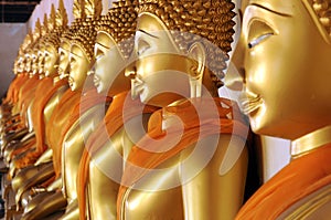 Group of buddha statue,thailand