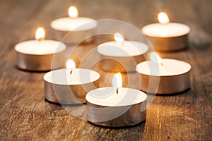 Group of burning candles