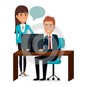 Group of businespeople teamwork in workplace