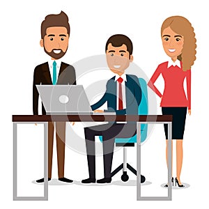 Group of businespeople in the work place teamwork