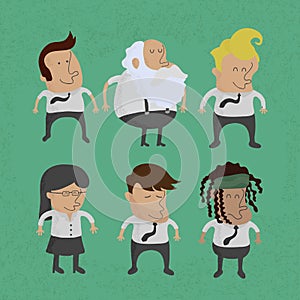 Group of business men charactor, women