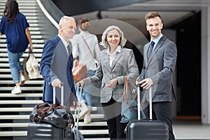 Group of business people in airport