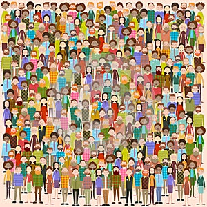 Group of Business People Big Crowd Businesspeople Mix Ethnic Diverse