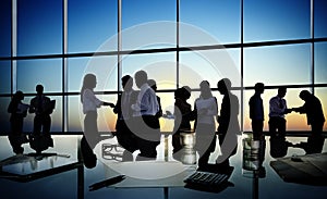 Group Of Business People Discussing In A Conference Room photo