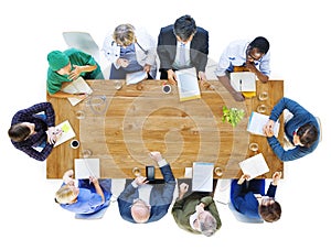 Group of Business People and Doctors in a Meeting photo