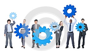 Group of Business People with Gears