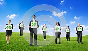 Group of Business People with Green Concepts