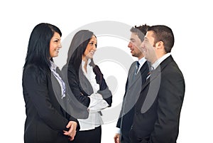 Group of business people having conversation photo