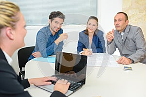 Group business people having meeting in office
