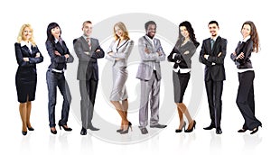 Group of business people isolated