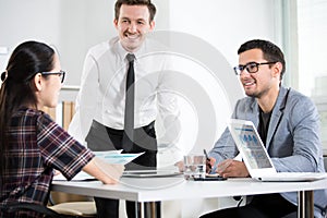 Group of business people at a meeting