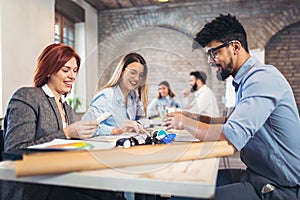 Group business people meeting to discuss ideas