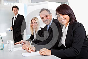 Group of business people at presentation