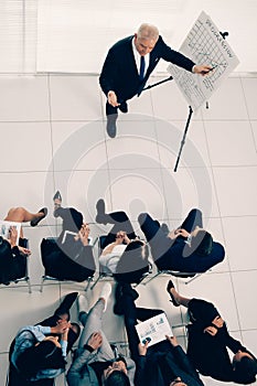 Group of business people at a presentation in the conference room