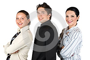 Group of business people in profile