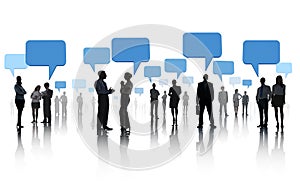 Group of Business People with Social Networking