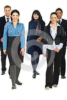 Group of business people walking