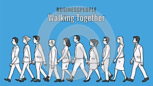 Group of Business people walking together