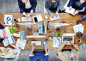 Group of Business People Working in the Office