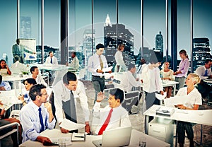 Group of Business People Working Office Meeting Concept