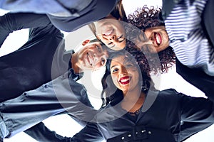 Group of business workers smiling happy