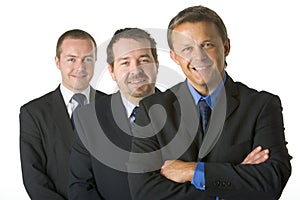 Group Of Businessmen Smiling