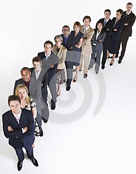 Group Of Businesspeople In Row