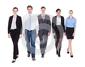 Group Of Businesspeople Walking